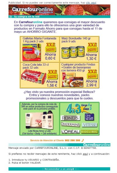 campaña de email marketing de un cliente de Experian CheetahMail